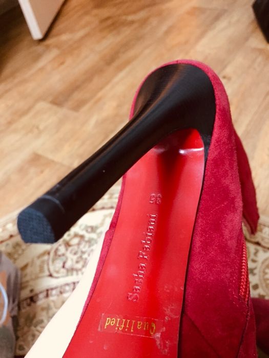 Замшевые сапоги