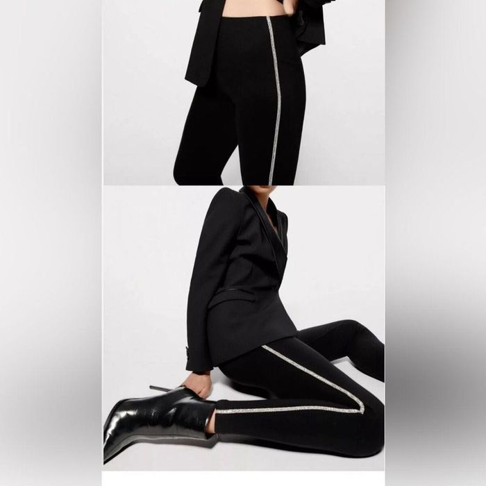 Colanți / pantaloni Zara cu strasuri, noi cu eticheta mărimea S/36