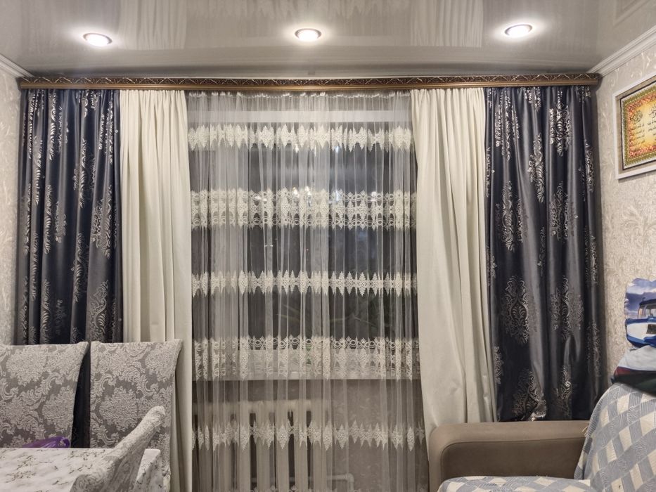 Шторы 4м,тюль 5м