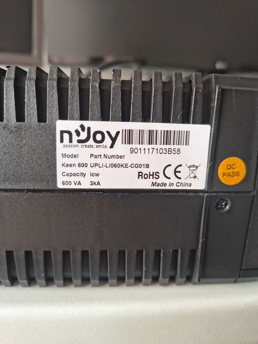 UPS NJOY Keen 600, 600VA/360W, Line Interactive, Regulator automat de tensiune, Repornire automata