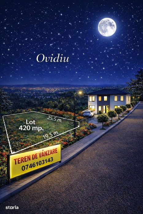 Vanzare Teren 420 mp. Ovidiu cartier nou