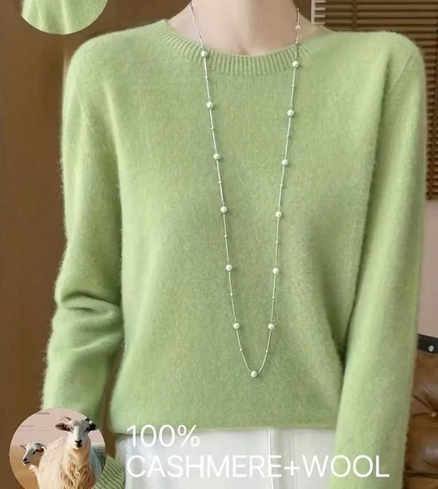 Дамски пуловер от кашмир и вълна