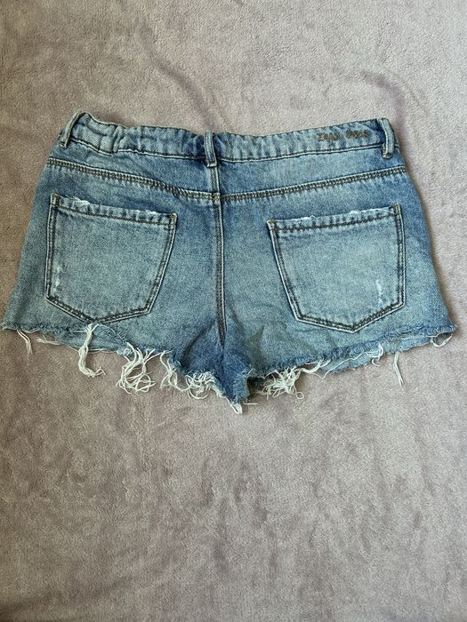 Къси дънкови панталонки Zara Kids с камъчета, разм. 13/14