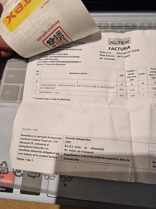 Laptop Lenovo Ideapad Slim 5 13ARP10