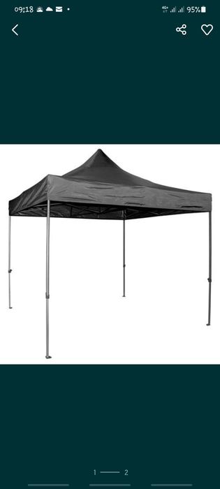 Cort pavilion pliabil 3×3 negru sigilat