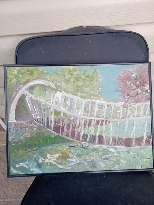 Картини-оригинални живопис,пейзаж/архитектура,рамкирани.