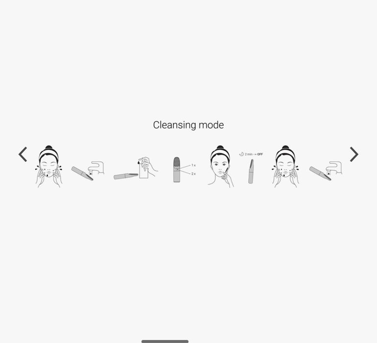 Електрическа - почистваща четка за лице , със загряваща функция.