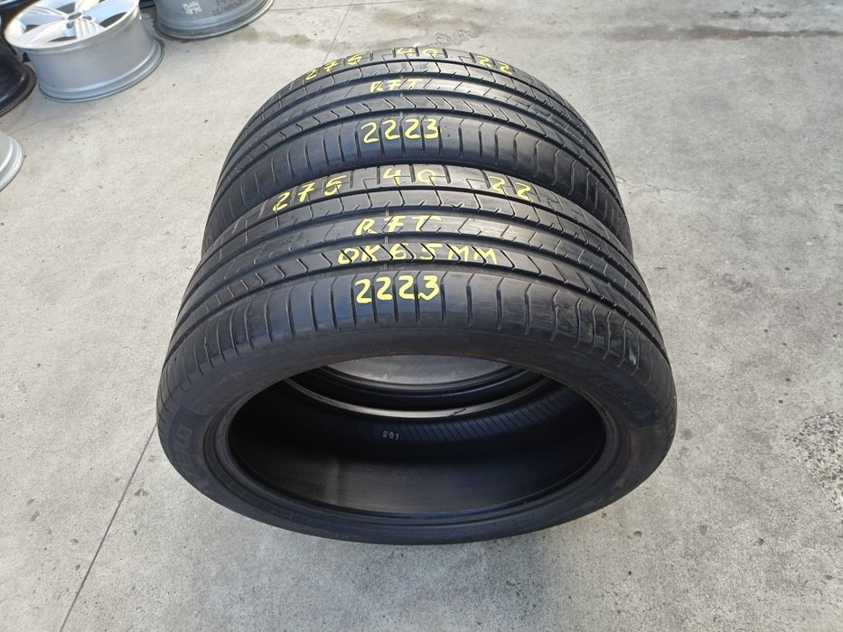 Doua anvelope de vara 275 40 22 pirelli p zero pz4 run flat dot 2223
