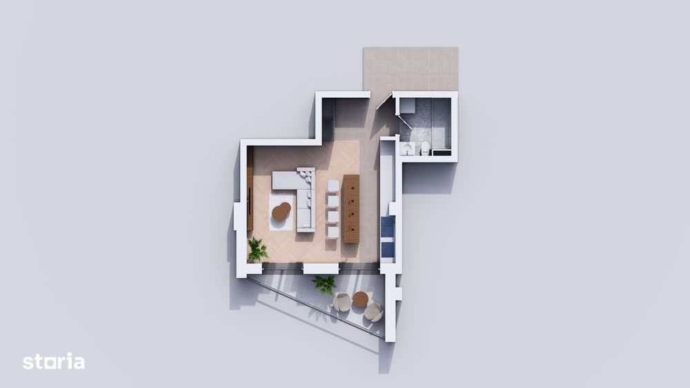 Apartament 43 mp | 1350 €/mp cu parcare inclusă | Predare 12 luni