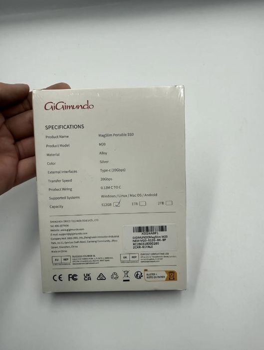 Gigimundo MagSlim Portable SSD 512 gb