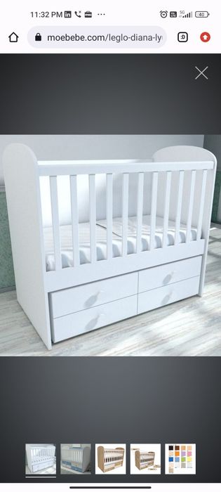 Бебешка кошара с чекмеджета + матрак