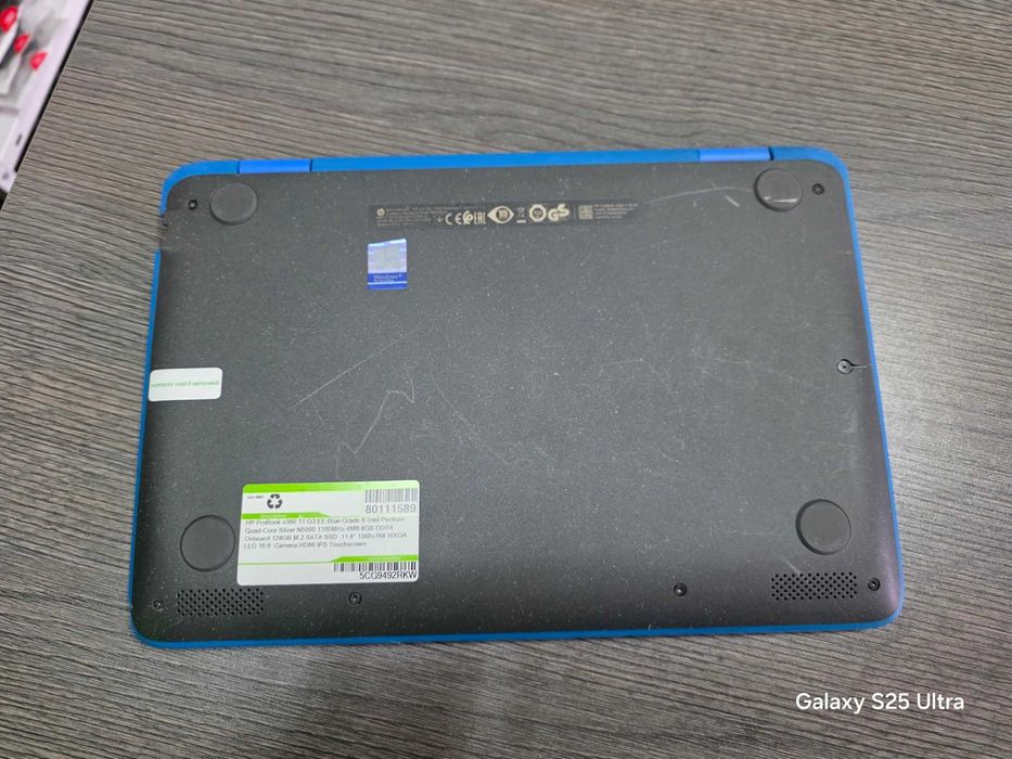 Лаптоп / таблет 11.6" HP ProBook x360 11 G3 EE Blue | 4 ядрен Silver N5000 / 8GB DDR4/ 128GB SSD