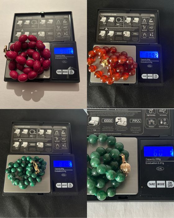 Coliere vintage cu pietre naturale