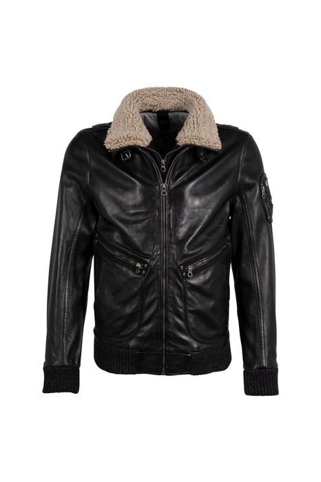 Geaca de Piele Barbati Gipsy Neagra GMStarpatrol 2