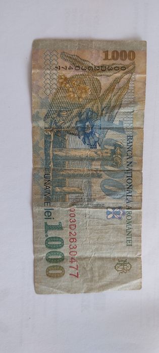 Bancnota 1000 lei din anul 1998 M.Eminescu