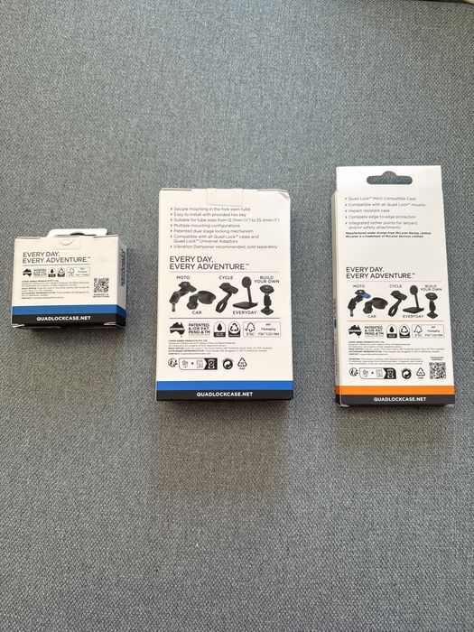 Quadlock fork stem mount + vibration dampener+ iphone 15 case