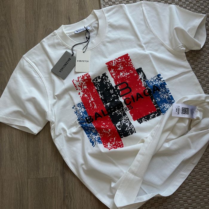 Tricou Balenciaga Alb Premium