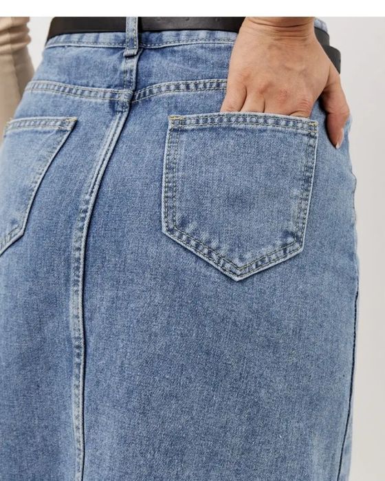 Джинсовая модная юбка