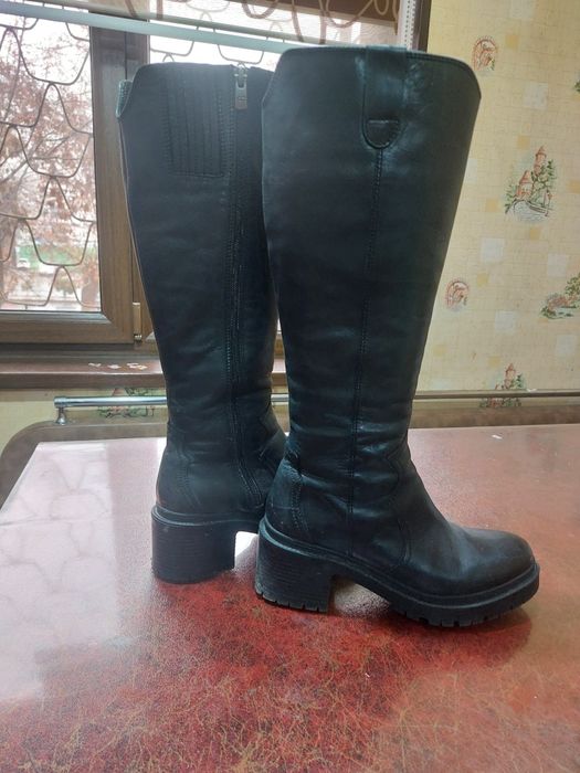 Сапоги женские кожаные
