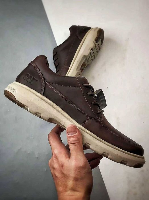 Туфли мужские кожаные CAT Ease, легкие мокасины на лето и осень 39-44