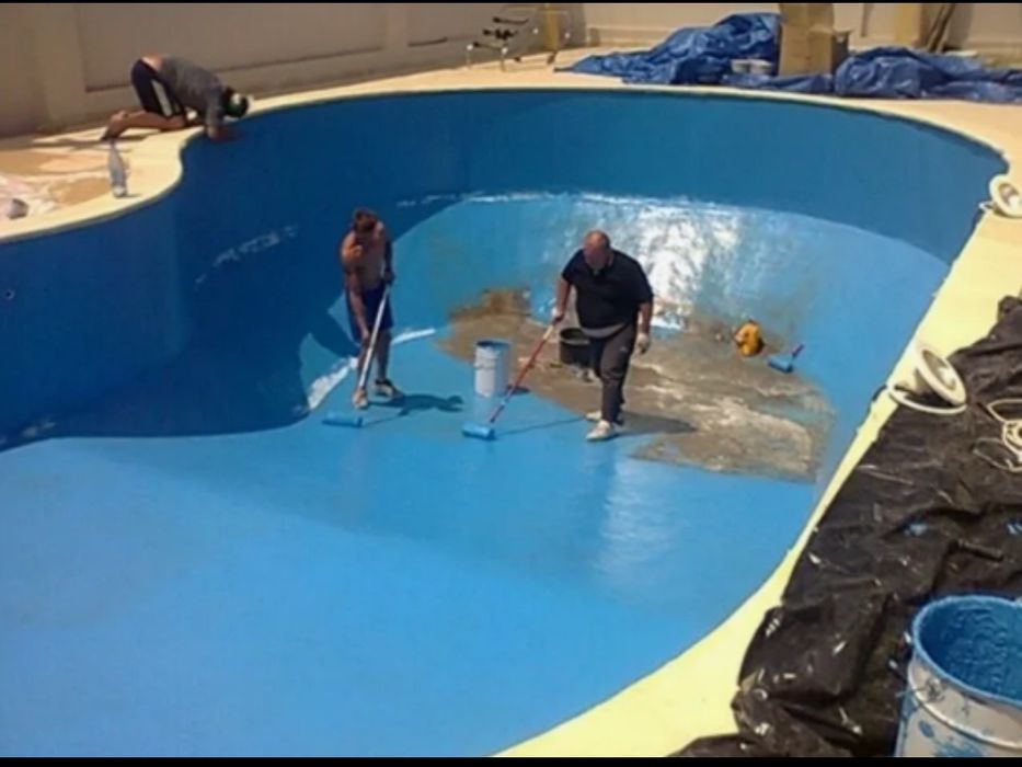 Краска для бассейна. матоый.