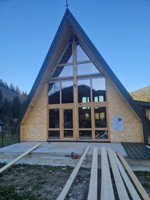cabana lemn A-frame