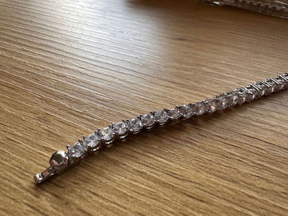 Colier si bratara Swarovski tennis Matrix set argintiu 2026