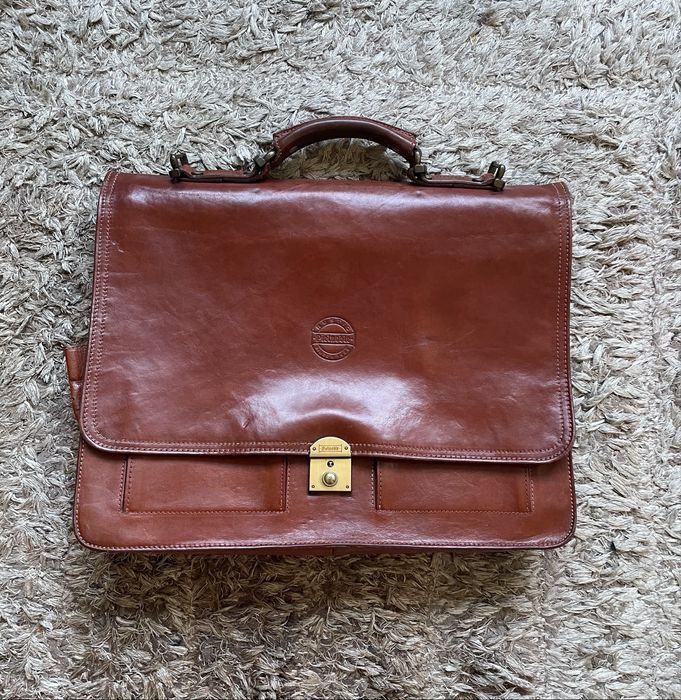 Servieta/geanta din piele naturala maro Pielnoble