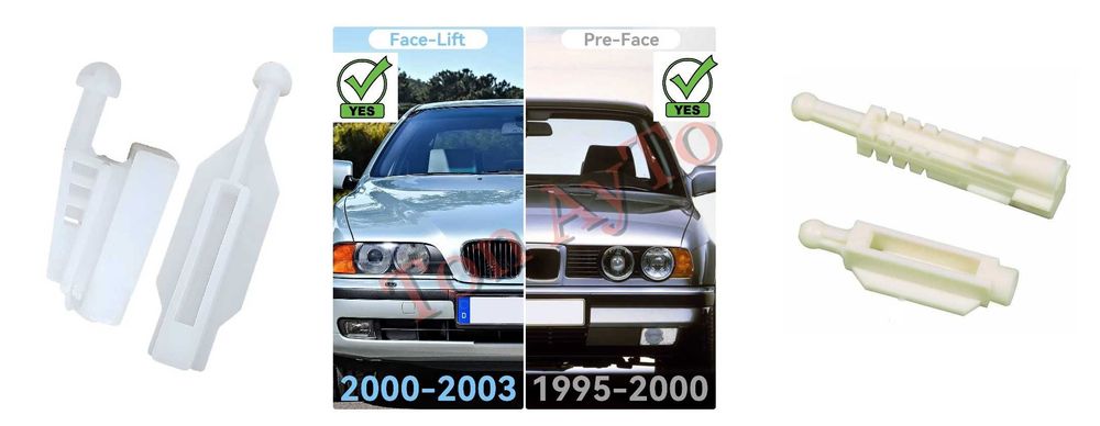 Държачи Водачи Фарове БМВ Е39 BMW E39 Преди Фейслифт и Фейслифт Ремонтен Комплект Фарове
