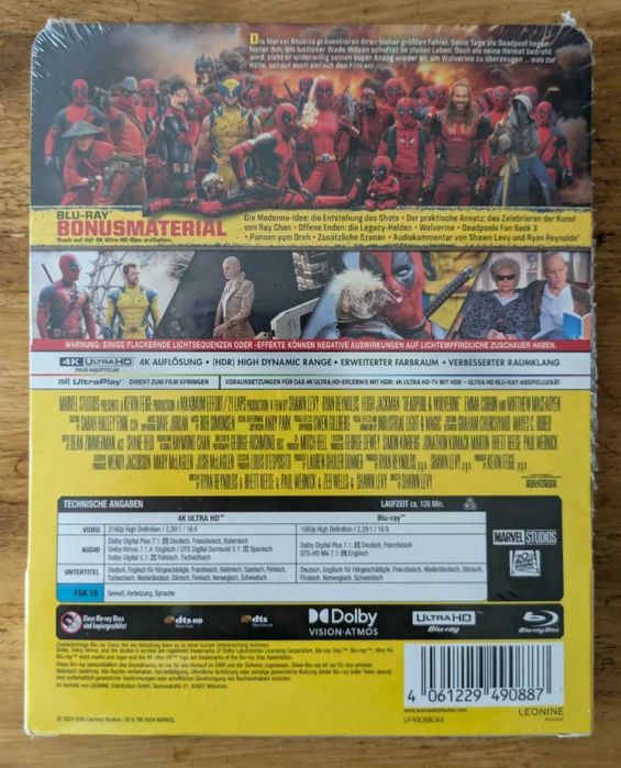 Deadpool & Wolverine Steelbook 2 Disc (4k Ultra & Blu ray)