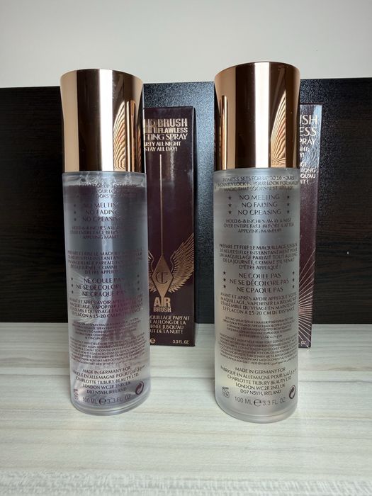Charlotte Tilbury Airbrush Flawless фиксиращ спрей за грим Setting Spray 100 мл оригинален праймър, Шарлот Тилбъри waterproof 16 часа, нов/стар дизайн