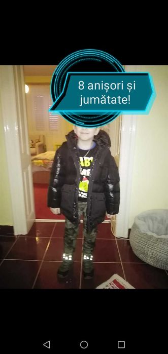 Geaca groasa DE IARNA baietel 8 ani