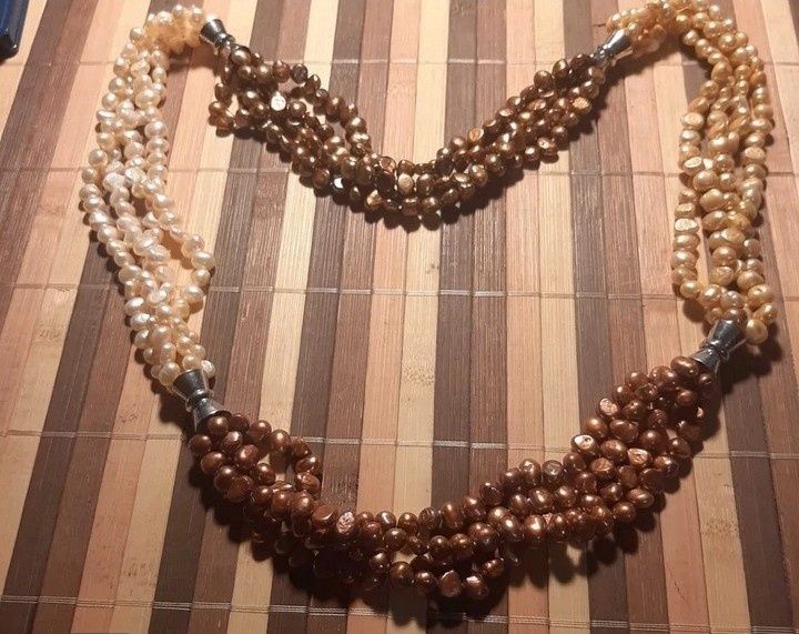 Brățări perle naturale de cultură, lungime 20 cm.