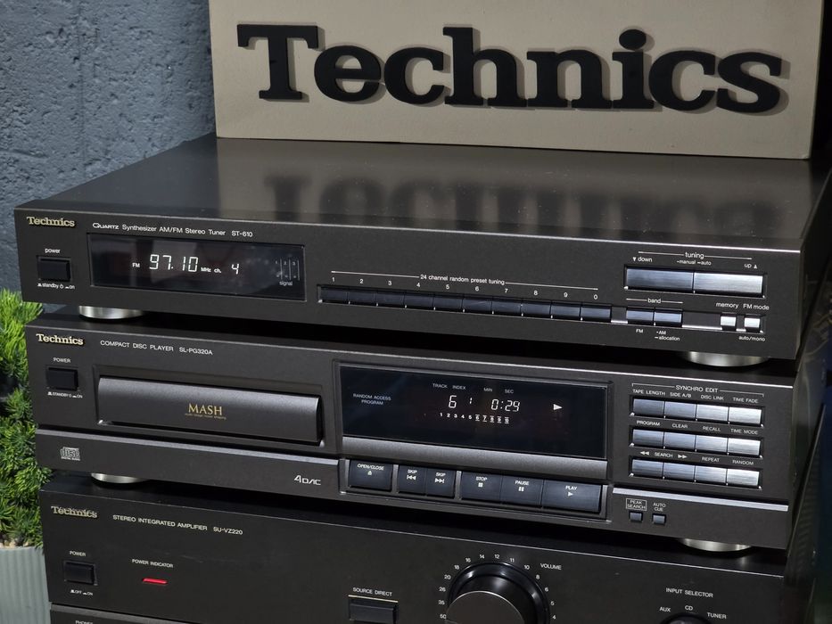 Linie audio TECHNICS, amplificator, dublu deck, cd player ,radio tuner, hifi stereo retro