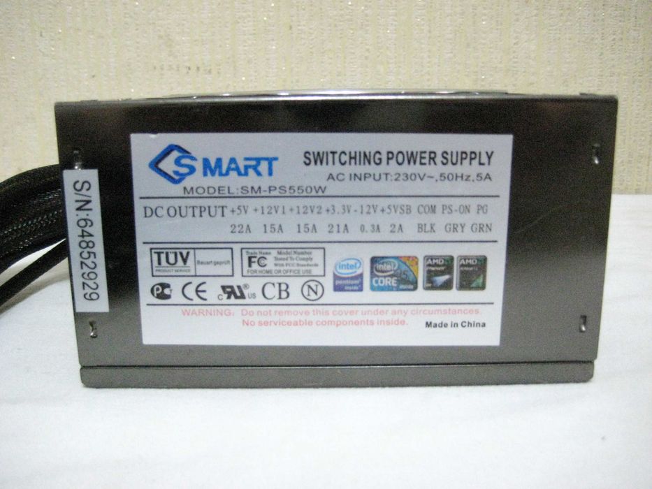 Блок питания SMART SM-PS550W идеальном рабочим почти новым состоянии!