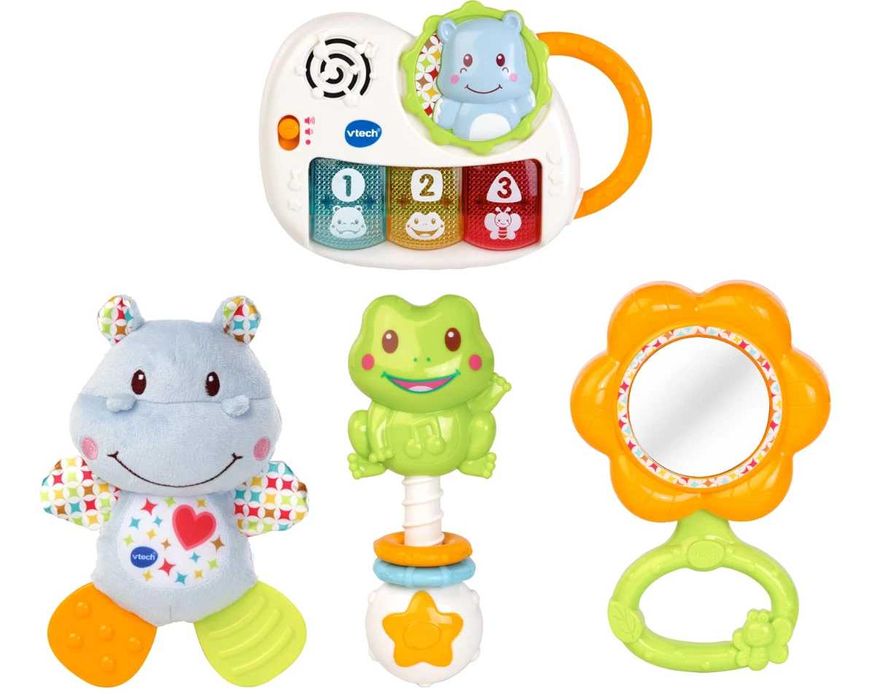 5 jucării bebe (Vtech My First Gift Set Blue + cadou)