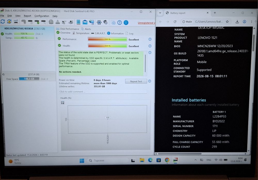 Lenovo ThinkBook | Ryzen 7 7730U | 16 GB | 256 SSD | 2GB Video Card