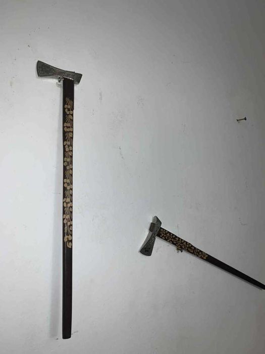 Set sacure panoplie cu coada de lemn sculptat manual