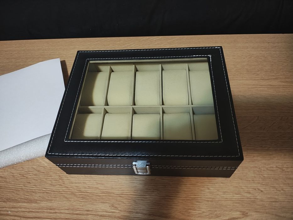 Cutie depozitare ceasuri – 10 compartimente | Elegantă, ideală pentru