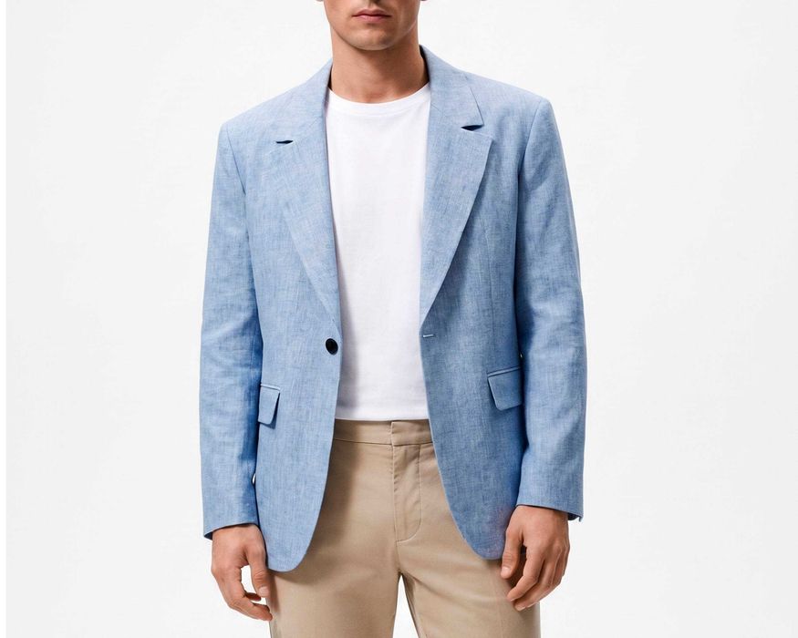 ZARA 20% Ленено мъжко сако размер L
