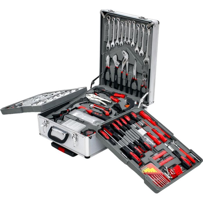 Trusa scule 188 piese chei, tubulare, clești, șurubelnițe și