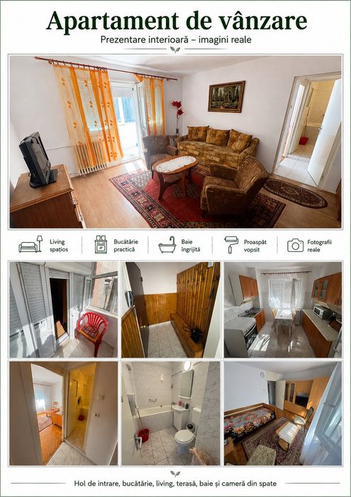 Apartament 2 camere de vanzare zona Rogerius