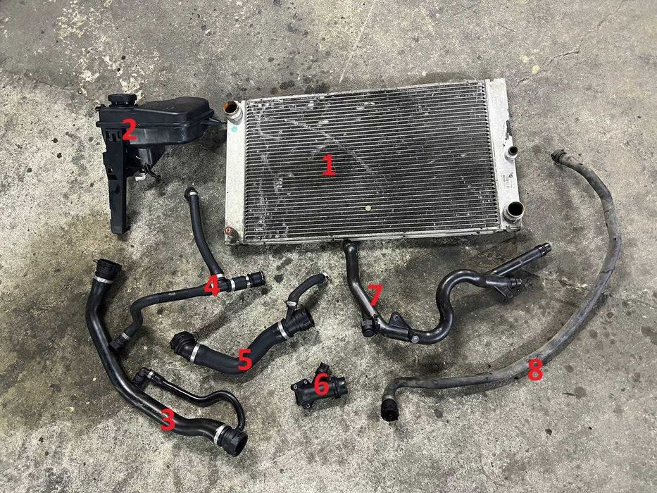 Motor M57 Radiator conducta furtun apa lichid racire E60 E61 automata