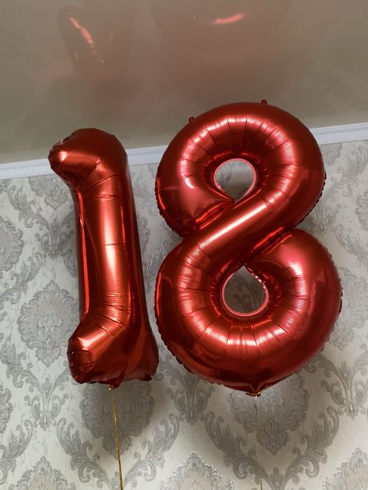 Шар красная 18 цифра