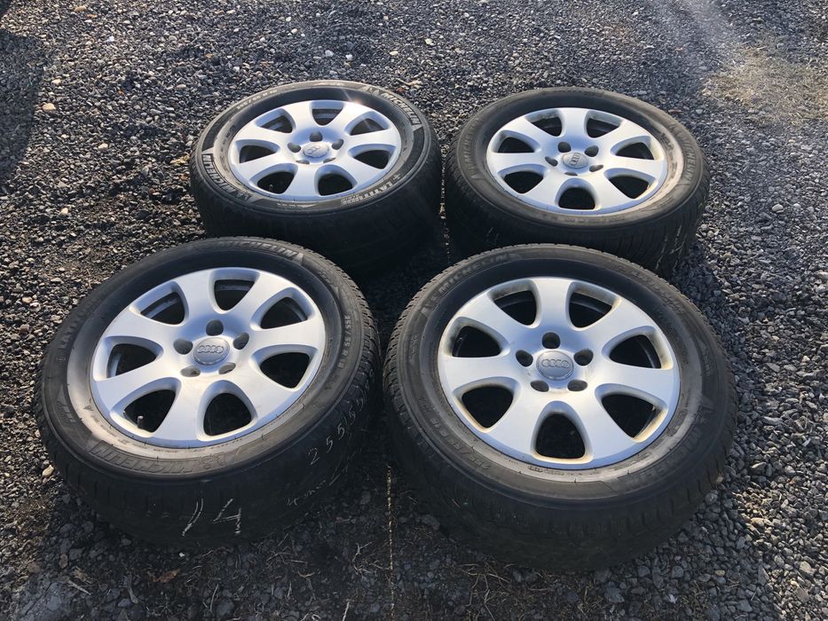 Jante aliaj 5x130 audi Q7 vw touareg cu anvelope iarna 255 55 18