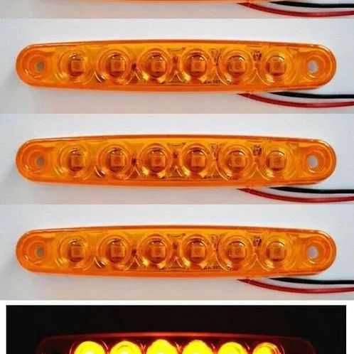 Лед LED габарити за камион с 6 SMD диода  3 ЦВЯТА 12-24V