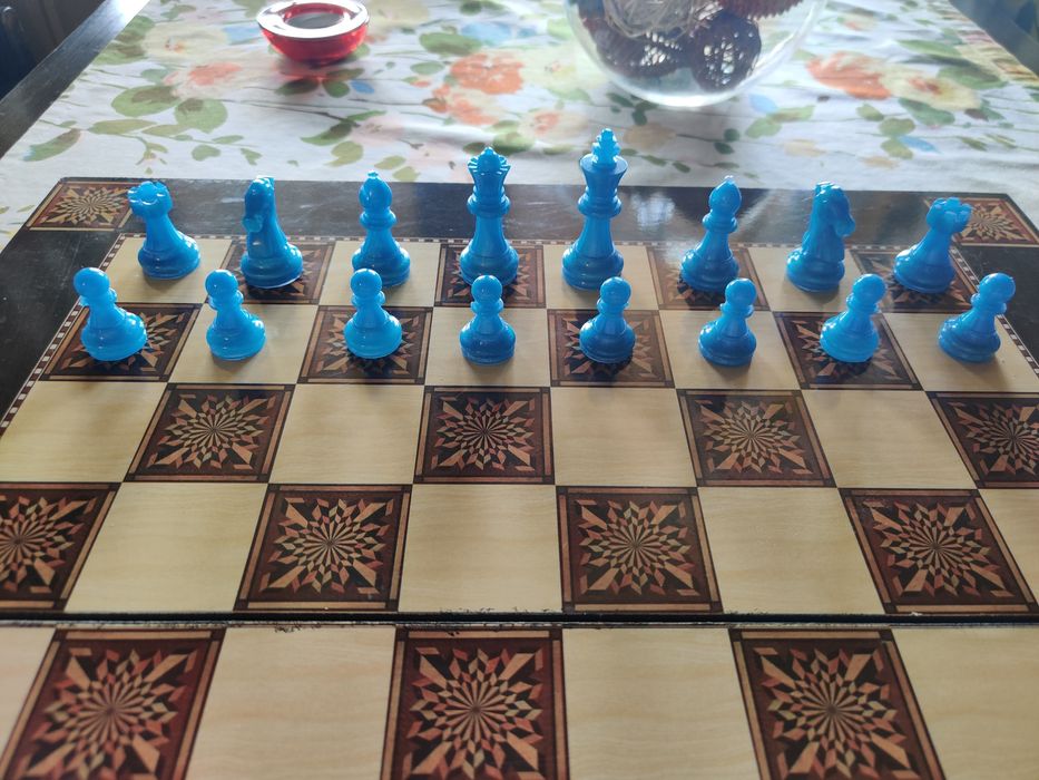 Set piese de șah din rășină epoxi