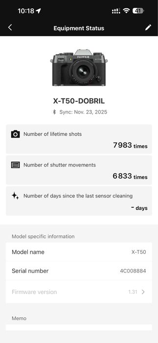 Фотоапарат Fujifilm X-T50 Charocal Silver