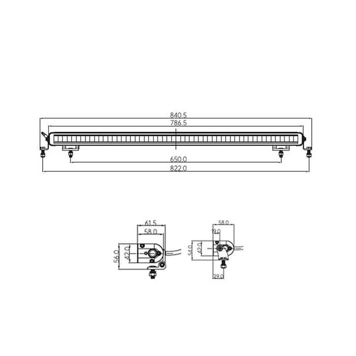 Лед бар 135W, 79см 12-24V