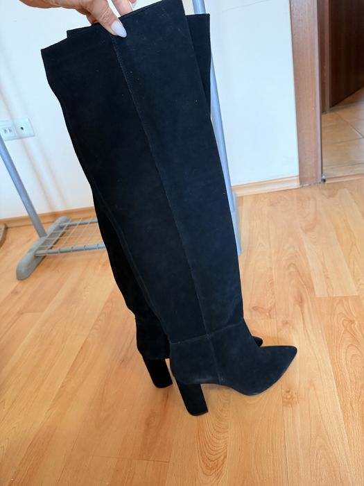 Чизми естествен велур 40 номер